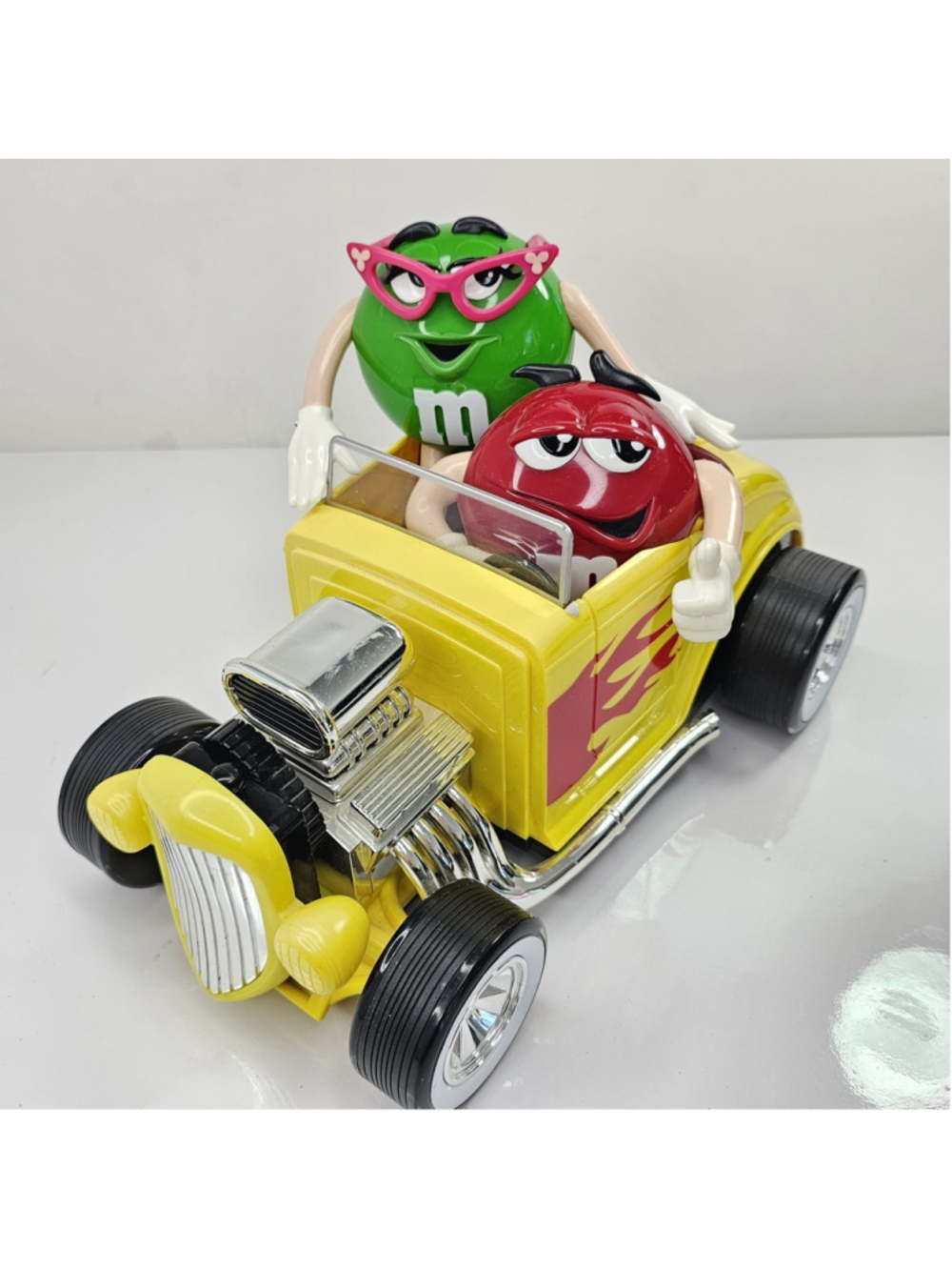 M&M's Rebel Without A Clue Yellow Hot Rod Car Candy Dispenser